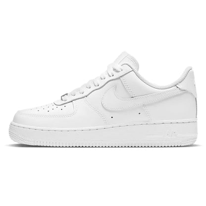 Nike Air Force 1 '07 Naisten Triple White Leather AF1 Classic Mukavat ilmatyynykengät Vapaa-ajan valkoiset lenkkarit DD8959-100