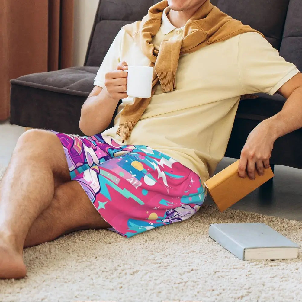 Pantalones cortos de pijama personalizados de Sonic the Hedgehog para hombre, para dormir y estar por casa