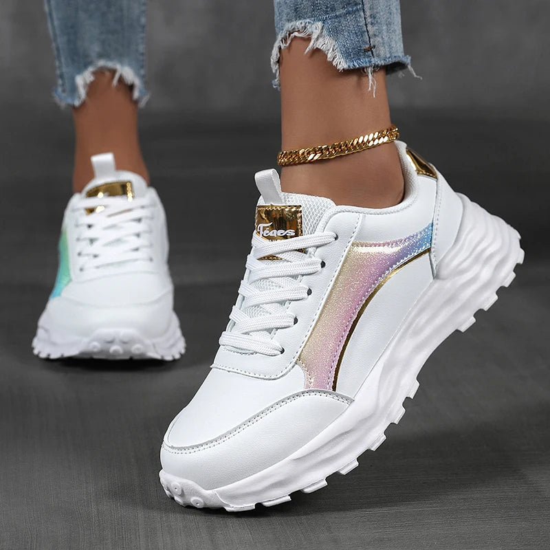 New summer fashionable women's sports shoes, versatile lightweight and durable running shoes, shock-absorbing daily walking shoes