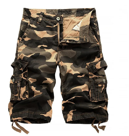 Pantalones de trabajo holgados de camuflaje para hombre, pantalones cortos de camuflaje militar de verano para hombre, pantalones de trabajo de camuflaje con múltiples bolsillos y de última moda