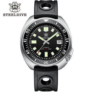SD1970 New Arrival STEELDIVE Brand 20ATM Water Resistant Ceramic Bezel Insert Sapphire Glass NH35 Automatic Watch 6105 Turtle