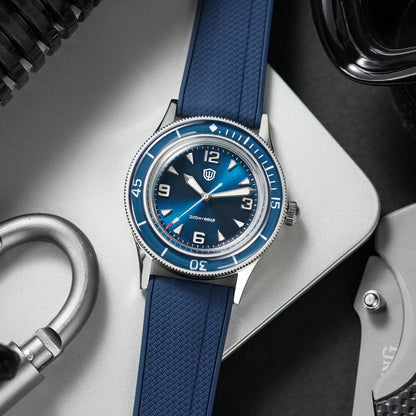 Watchdives WD50Q 38mm Watch Stainless Steel VH31 Sweep Seconds Quartz Movement Men Watches Bubble Sapphire Luminous Waterproof