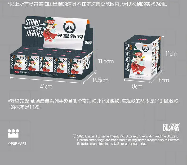 POP MART Genuine Overwatch Play Of The Game Series Blind Box PVC Collectible Figurines Desktop Ornaments Girl Toy Model For Fans