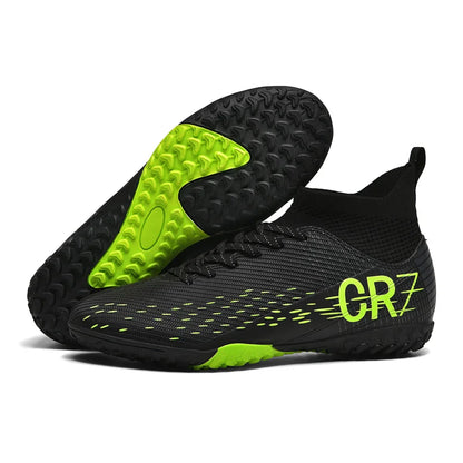 Chaussures de football professionnelles pour hommes, originales, respirantes, confortables, résistantes, pour terrain en herbe.