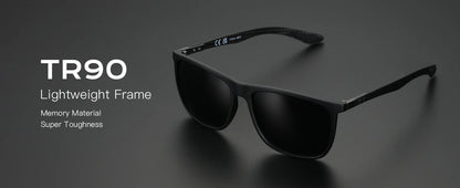 ZENOTTIC New Square Polarized Sunglasses for Men Ultralight Carbon Fiber Sun Glasses Driving Fishing Golf Sport UV400 Protection