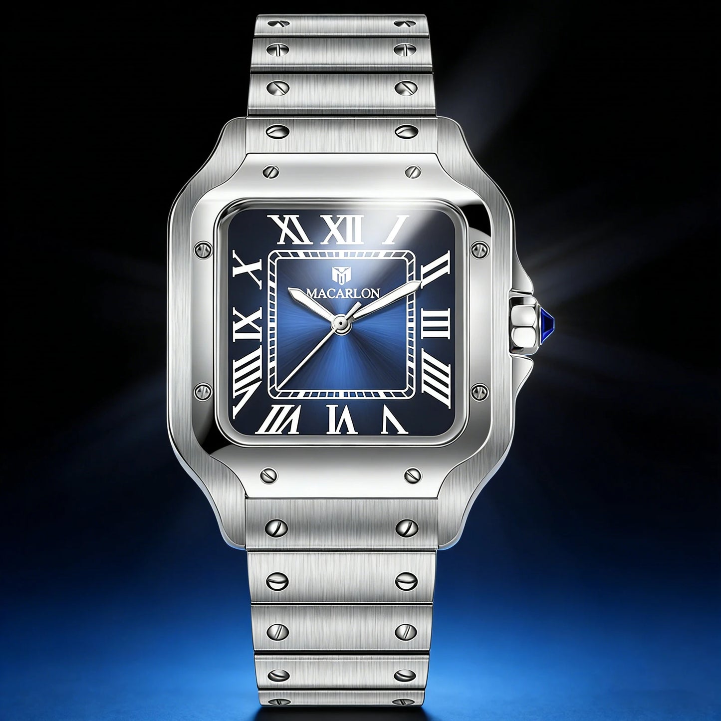 2026 New MACARLON Design 38mm Mechanical Watch Men's Sapphire Glass Luminous Stainless Steel Waterproof China NH35 Automatic Watch
