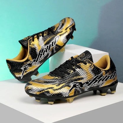 Nouvelles chaussures de football pour hommes, crampons FG, pointes longues TF, crampons pour terrain synthétique, chaussures de football Yonug, antidérapantes, unisexes, pour entraînement et match sur gazon extérieur
