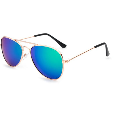 Ochelari de soare pentru copii de la mărci de modă, ochelari cu lentile oglindă, ochelari de soare metalici în stil pilot pentru fete și băieți, ochelari de soare pentru copii, ochelari pentru copii, ochelari de protecție