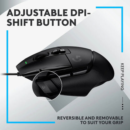 Logitech G502 X Lightspeed Gaming Mouse LIGHTFORCE Hybrid Optical-Mechanical Switches HERO 25K Gaming Sensor Compatible With PC