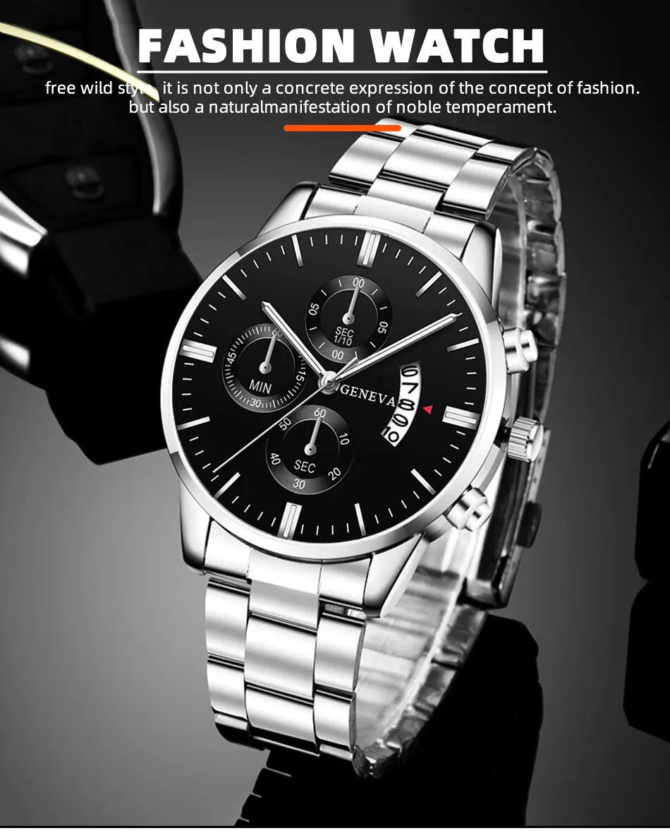 Mode Herenhorloge Luxe Kalender Kwarts polshorloge Zakelijke horloges Herenklok Herenarmband