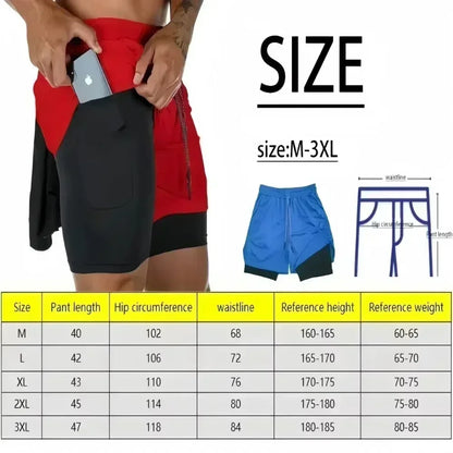 Dragon Ball Men's Double-layer Shorts Son Goku Summer Japanese Anime Fake Two-piece Sports Fitness Quick-drying Shorts, Produit gaming premium Fraquane, produits de luxe, nouvelle génération, équipement gamer