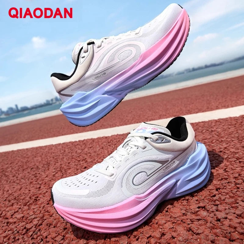 QIAODAN TG1.0 Women’s Marathon Running Shoes 2026 New Platform Racing Shock Absorption Soft Long Distance Sneakers QDB022253285