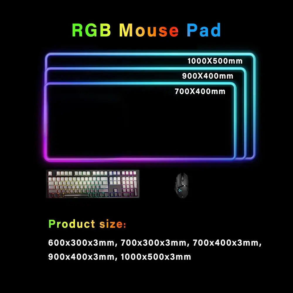 Overwatch Hips Mouse Pad Gaming Anime Mouse Pad XXL RGB Desk Mats LED Table Pads Backlit Rubber Desktop