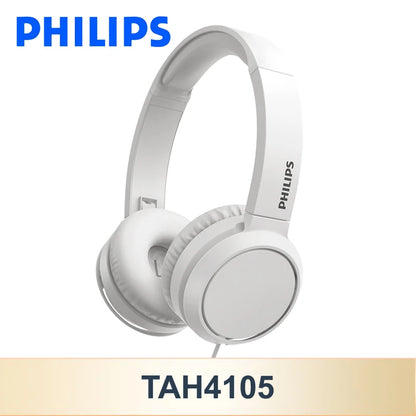 Philips TAH4105 langalliset kuulokkeet – HiFi-stereokuulokkeet, syvä basso ja HD-puhelutoiminto mikrofonilla, sopivat verkkokoulutukseen, toimistokäyttöön, pelaamiseen ja urheiluun