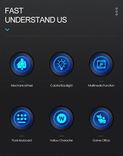 T80 Gaming Mechanical Feel Keyboard Wired 104 Keys Keyboard USB Retro Punk Game office Suspended Keycap cool RGB lighting effect