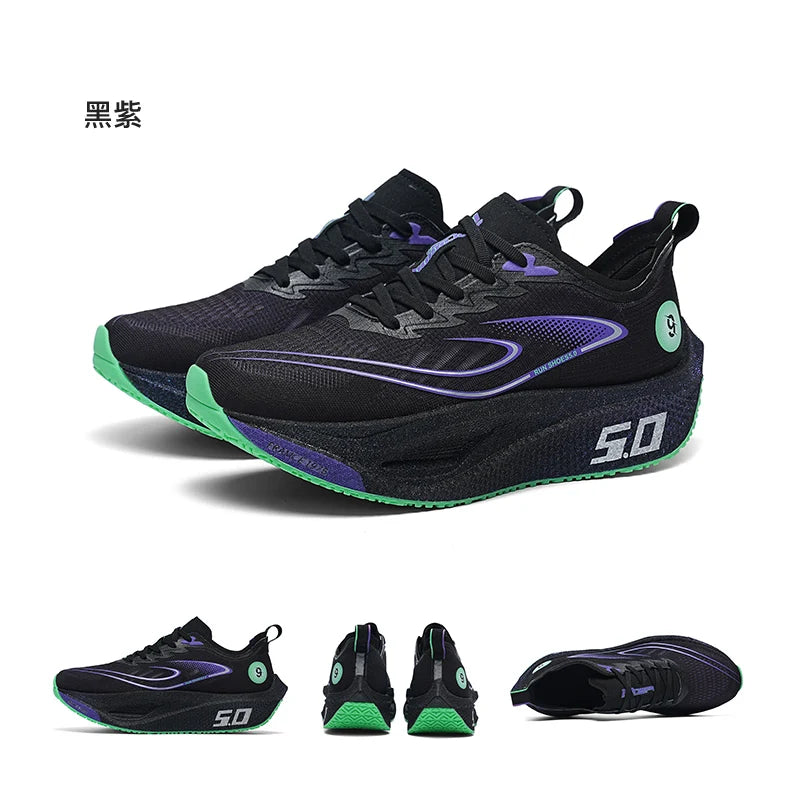 Unisex 2025 Full Carbon Plate Running Shoes, Professional Marathon Racing Lightweight Bounce Cushion Breathable Sports Sneakers