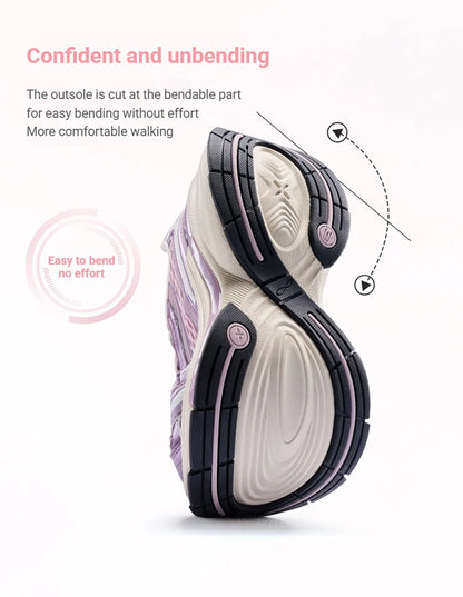 Xtep Basque 3 Sneakers Women Lightweight Wear-Resistant Trendy Durable Thick Sole Casual Sports Female Shoes 874218320006