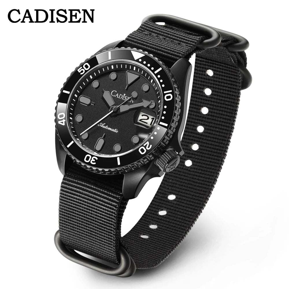 CADISEN New Luminous Men Mechanical Wristwatches Ceramic Bezel MIYOTA 8215 Sapphire Glass Automatic Watch Men Relogio Masculino