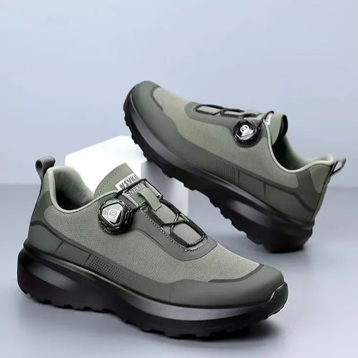 Originální nové pánské tenisky s otočným knoflíkem, platformové ležérní boty na chůzi, outdoorové odolné běžecké sportovní boty Plus