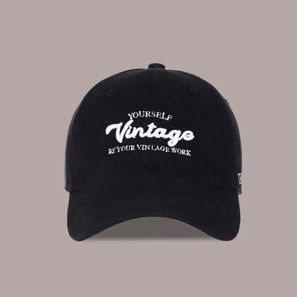 Baseball Caps Women Embroidered Letter Snapback Hats For Women Men Vintage Wide Brim Deep Top Sunscreen Sunshade Bone Cap