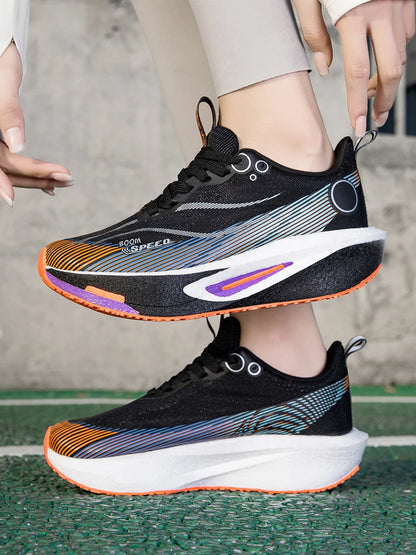 Men's Running Shoes Carbon Plate Professional Breathable Non-slip Cushioning Women's Casual Running Sports Shoes