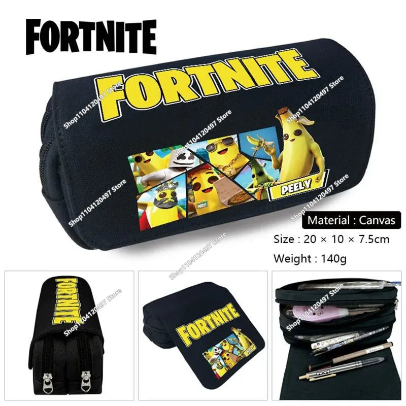 Fortnite Anime Character New Backpacks Cartoon Battle Royale Student 3-piece Set Book Bag Meal Box Pen Bag Anime Gifts