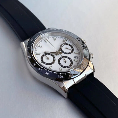 Luxury VK63 Men's Watch Quartz Movement Business Stop Watches 39mm Steel/Rose Gold Date Luminous Dial Fully Chronograph