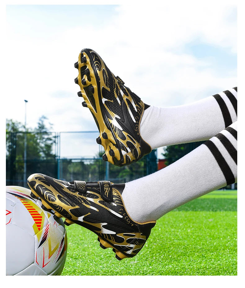 Scarpe da calcio per bambini, scarpini professionali da scuola, tacchetti per erba, allenamento sportivo, calzature outdoor e futsal per ragazzi, 28-38