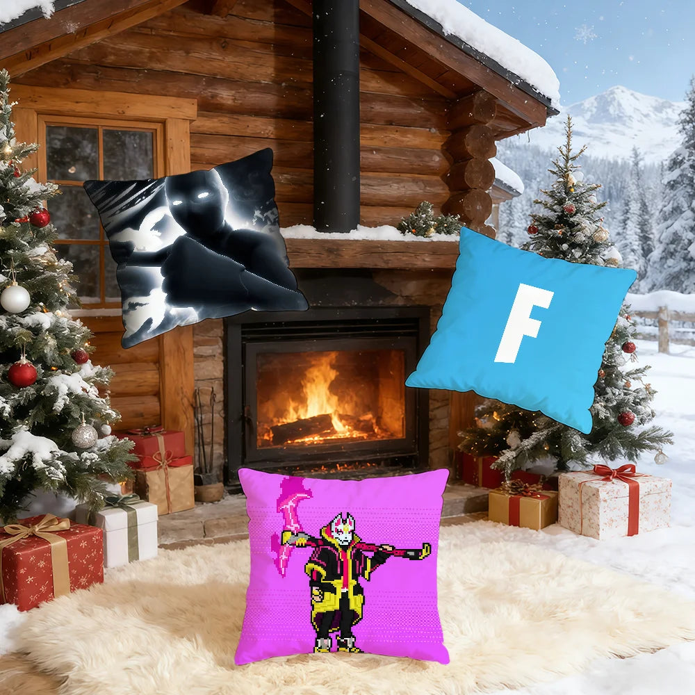 F-FORTNITE-ES Game cushion cover Home Office Birthday Anniversary Gifts Soft Skin Friendly Cushion Cover