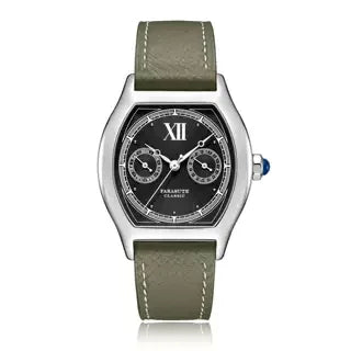 FARASUTE Nieuw 36 mm herenhorloge met quartz uurwerk VH64, roestvrij staal, sportief en modieus, saffierglas, waterdicht herenhorloge