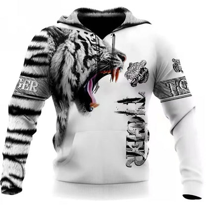 Moda primavera-otoño: sudaderas con capucha para hombre con estampado 3D de lobos por toda la prenda, sudaderas unisex, jerséis, chaquetas informales y abrigos de estilo urbano, talla 4XL
