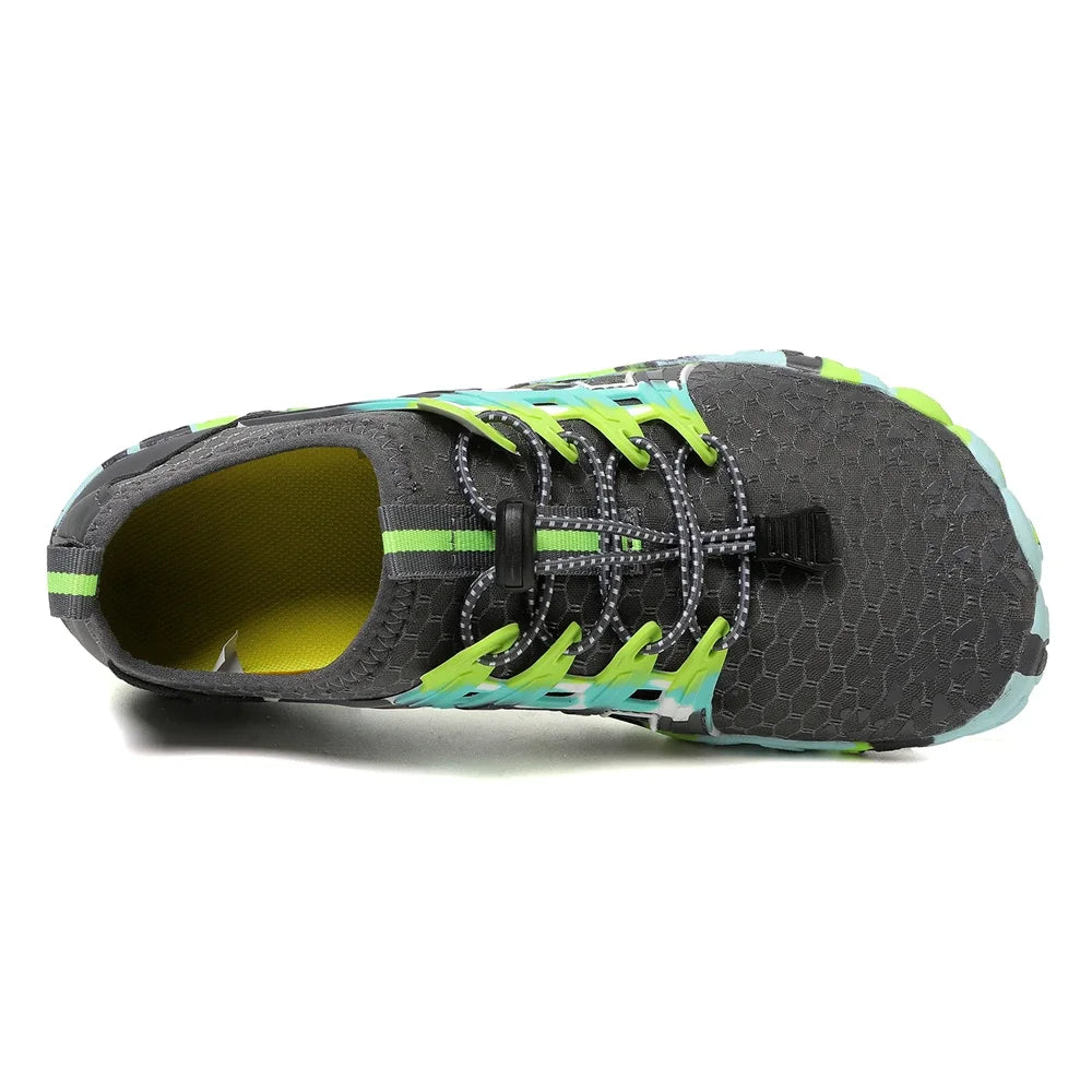 Men's and women's water shoes, upstream wading swimming barefoot five-finger aqua shoes, colorful beach seaside light unisex sneakers new