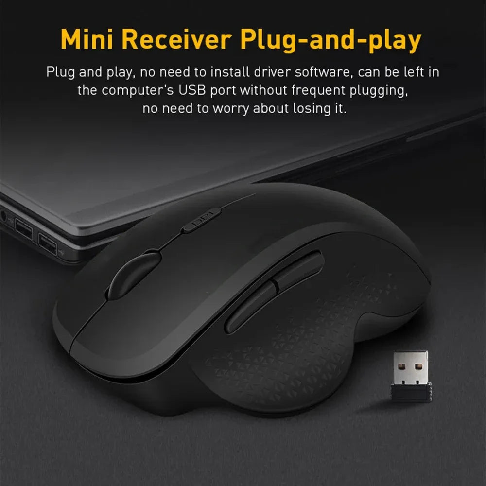 Wireless Mouse Rechargeable Bluetooth Mouse 4000DPI Silent Mice 2.4G USB Gaming Receiver for MacBook PC Laptop Accessories