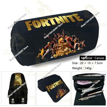Victory Royale Student Boys Girls Fortnite Capacity Stationery Pencil Case Peely Llama Hero Children's Pen Box Kids Teen Bags