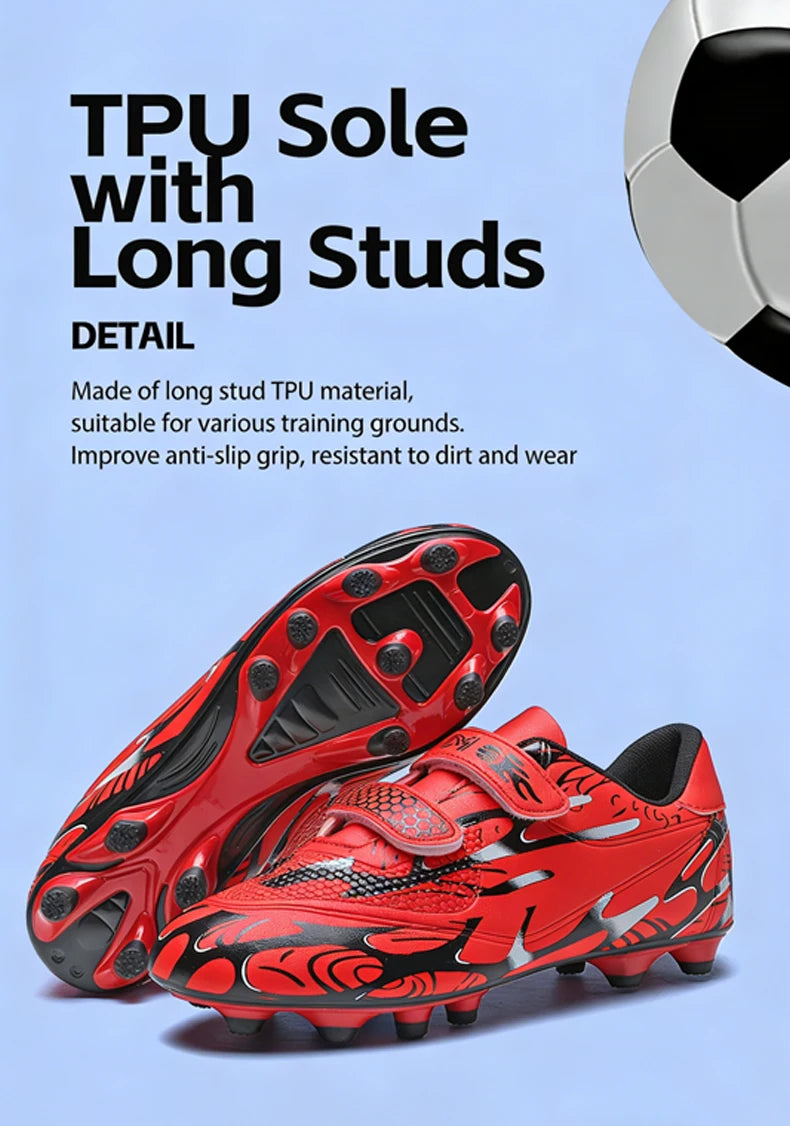Scarpe da calcio per bambini, scarpini professionali da scuola, tacchetti per erba, allenamento sportivo, calzature outdoor e futsal per ragazzi, 28-38