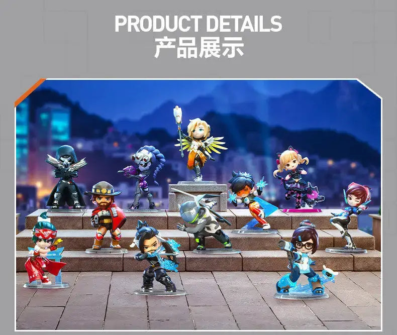 POP MART Genuine Overwatch Play Of The Game Series Blind Box PVC Collectible Figurines Desktop Ornaments Girl Toy Model For Fans