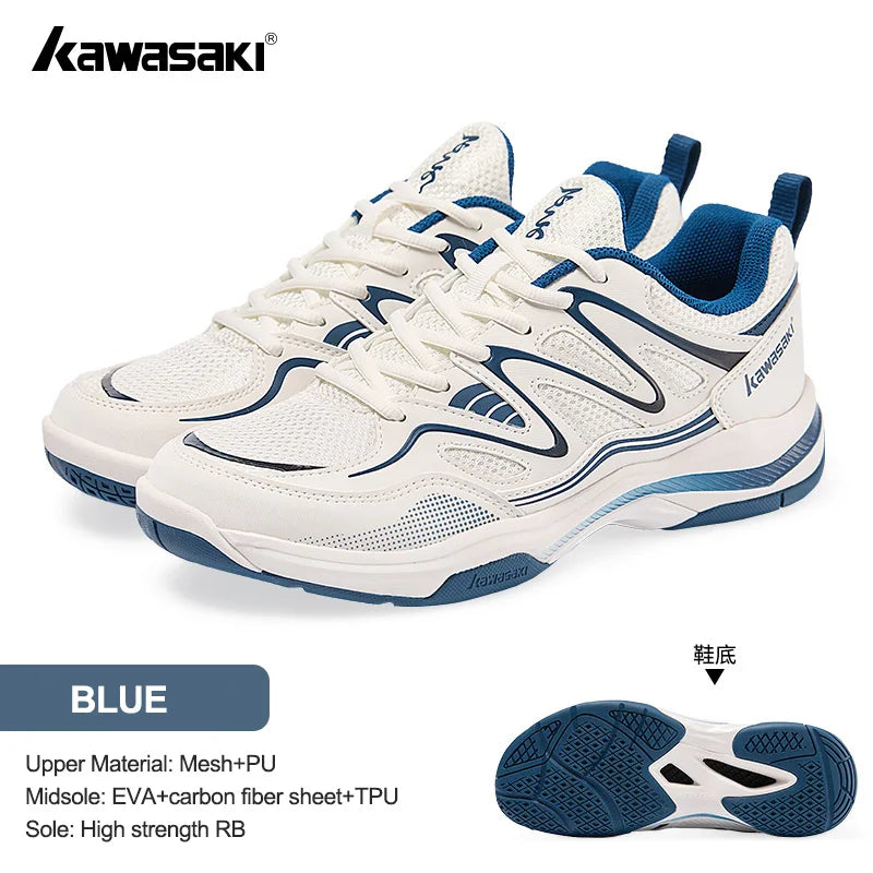 Retro Design Badminton Shoes Kawasaki Original 2025 Anti-Torsion Carbon Plate Professional Sports Table Tennis Shoes C32016