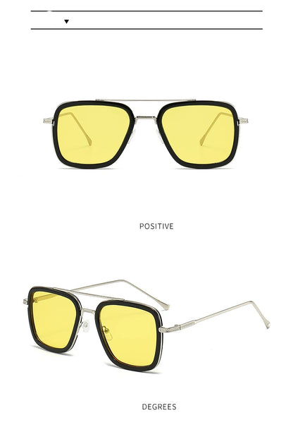 Ochelari de soare pătrați pentru bărbați, ochelari de soare metalici în stil steampunk pentru femei, ochelari de soare la modă pentru activități în aer liber, accesoriu unisex
