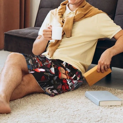 Pantalones cortos de pijama personalizados de Sonic the Hedgehog para hombre, para dormir y estar por casa