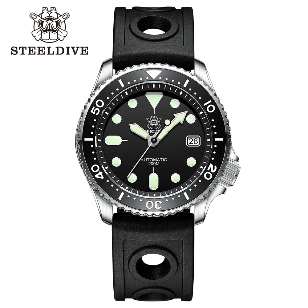Steeldive SD1973 Men's Dive Watch Automatic Mechanical Men's Watch NH35 Bracelet 41mm Diver Watch