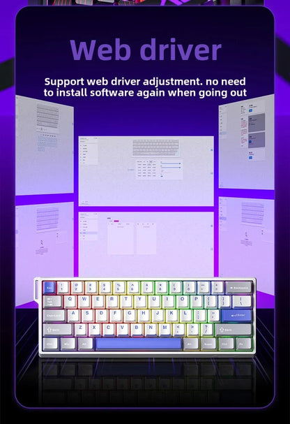 AULA WIN60HE Magnetic Switch Mechanical Keyboard, 60% Wired Gaming Keyboard with Hall Effect Magnetic Switches, Rapid Trigger Esports Keyboard
