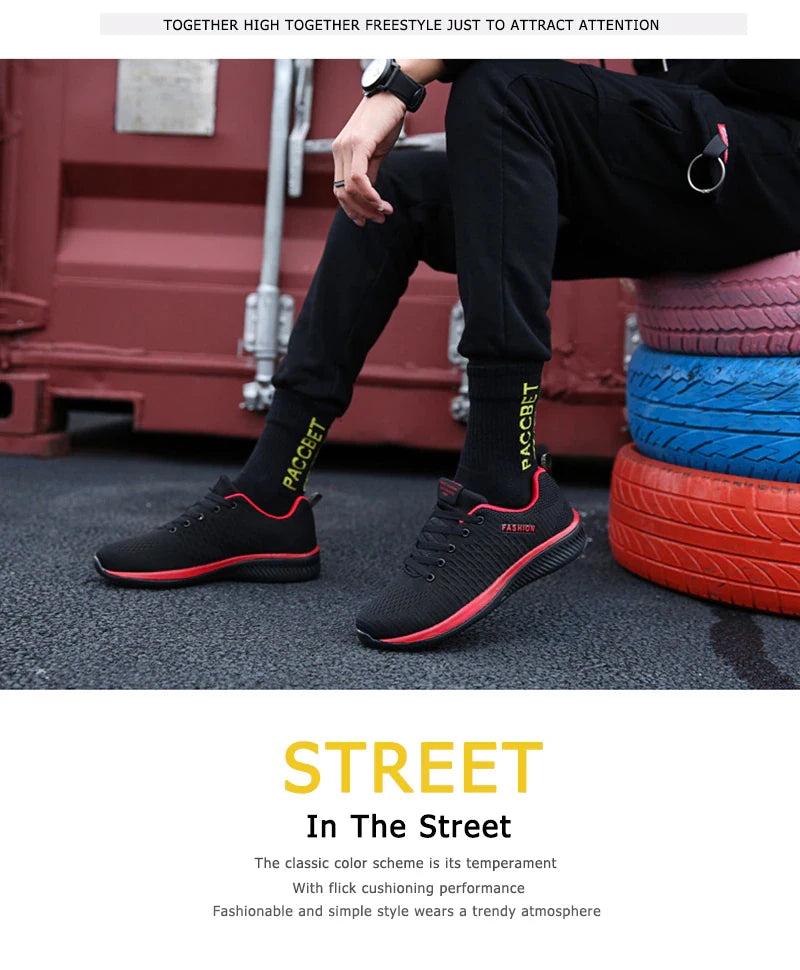 Sneakers da uomo e da donna in maglia, traspiranti, sportive, da corsa, da passeggio e da palestra