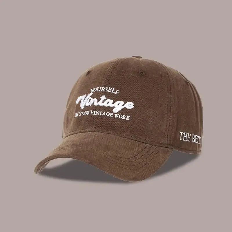 Baseball Caps Women Embroidered Letter Snapback Hats For Women Men Vintage Wide Brim Deep Top Sunscreen Sunshade Bone Cap