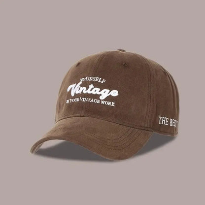 Baseball Caps Women Embroidered Letter Snapback Hats For Women Men Vintage Wide Brim Deep Top Sunscreen Sunshade Bone Cap