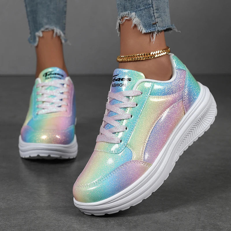 New summer fashionable women's sports shoes, versatile lightweight and durable running shoes, shock-absorbing daily walking shoes