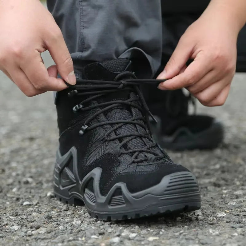 Topfight-Bottes de moto à lacets pour hommes, bottes de chasse, chaussures de randonnée, bottes de désert, haute qualité, grande taille