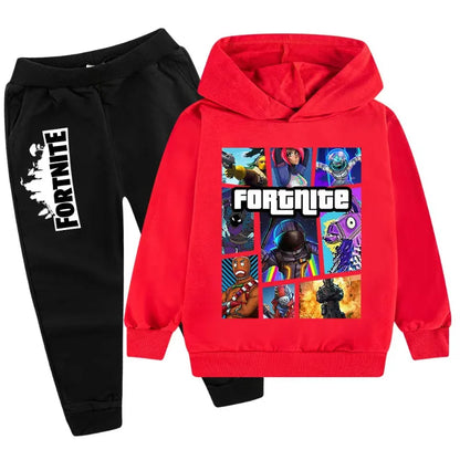 2026 New Fortnite Game Printed Children's Leisure Suit Cartoon Long Sleeve Autumn/Winter New Teenager Suit