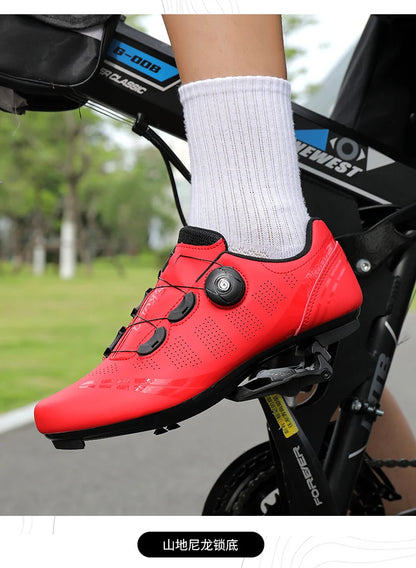 Scarpe da ciclismo da uomo e da donna per bici da strada, competizione e velocità, scarpe sportive da ciclismo autobloccanti con tacchette SPD