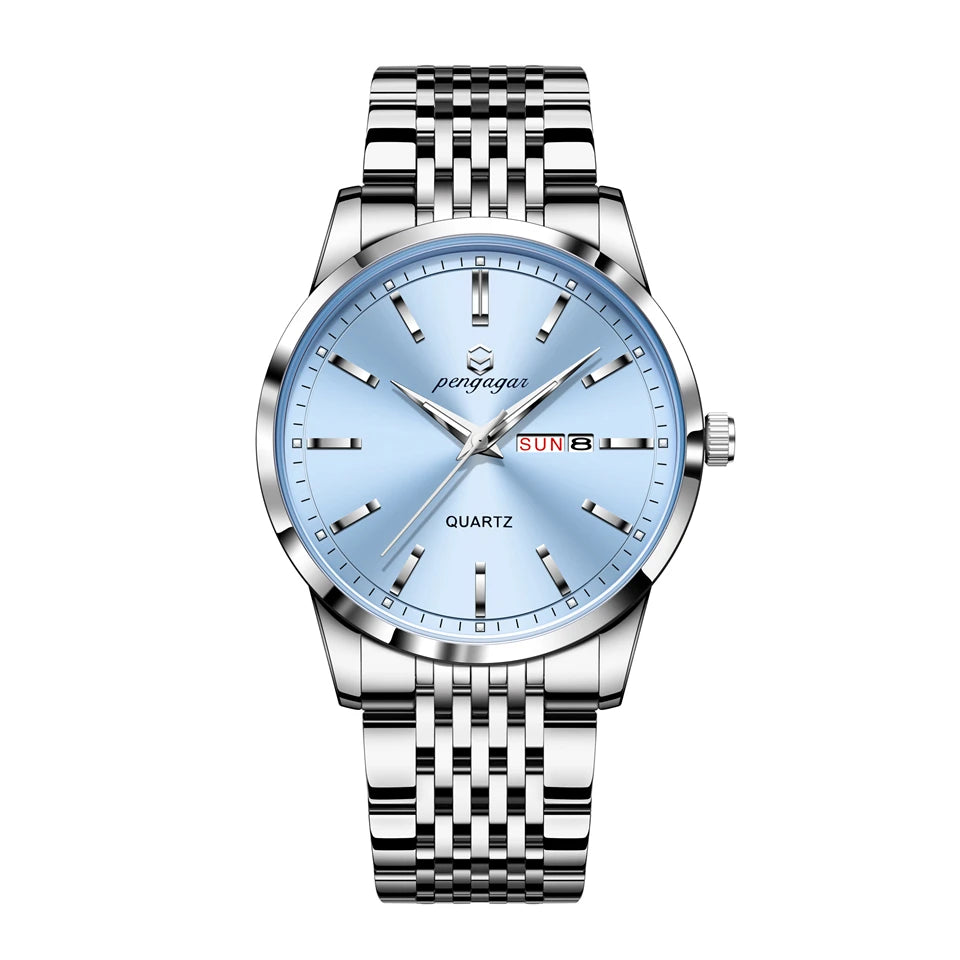 2025 New Top Brand Luxury Man Wristwatch Waterproof Luminous Date Men Watches Stainless Steel Quartz 43mm Men's Watch Male reloj