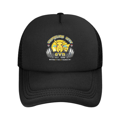 Pikachu Pokeball Mesh Baseball Cap Unisex Fitted Sun Hat Pokemoned  Hat Adjustable Snapback Caps Golf Hats Summer Trucker Caps